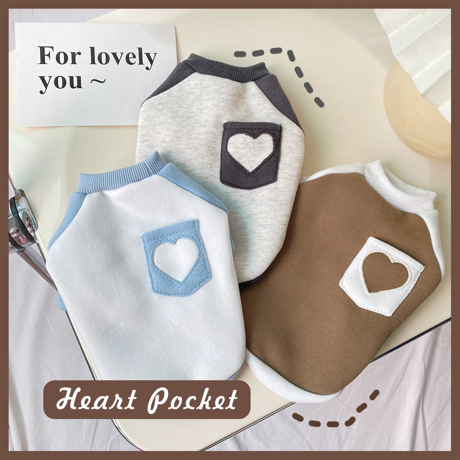 HeartPocket＊バイカラートレーナー - 愛犬へのプレゼントなら、MaRest. Doggo Tokyo/マレスト.